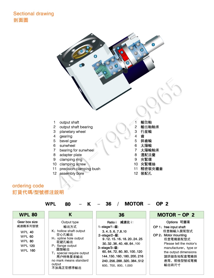 WPL1.jpg WPL系列行星减速机