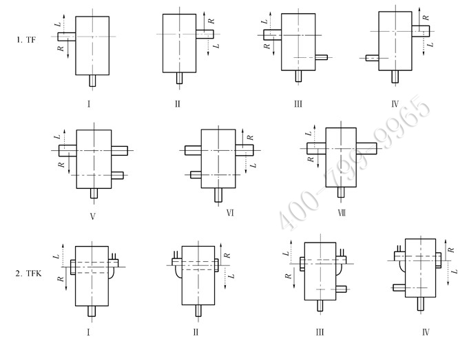 TF、TFK圆锥、圆柱齿轮减速机