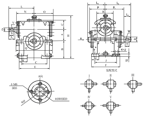 WS圆柱蜗杆减速机