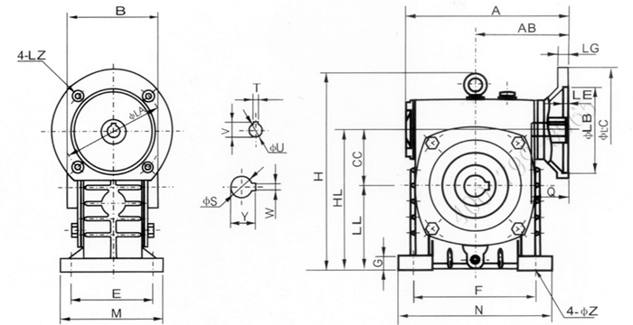 WPDKS1.jpg WPDKS蜗轮减速机尺寸